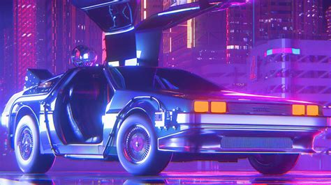 1366x768 Night Life Delorean Dmc 4k Laptop HD ,HD 4k Wallpapers,Images ...