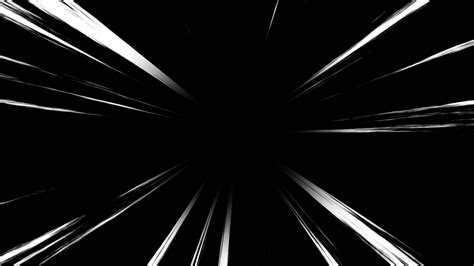 Anime speed line background animation on black. Radial Comic Light ...