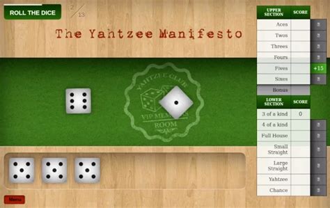 Play Free Yahtzee Online Game | The Yahtzee Manifesto