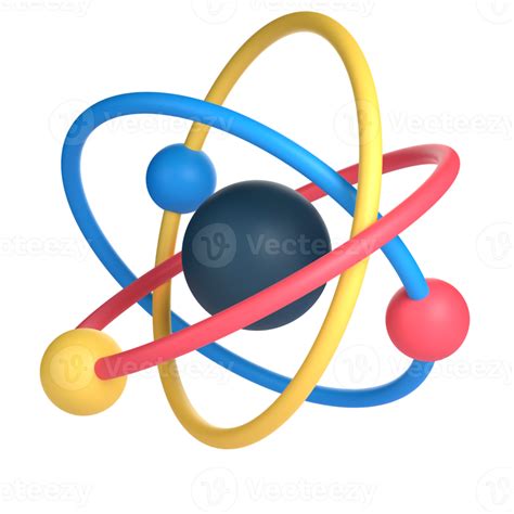 3D Atom for School and Education Concept. Object on a transparent background 22608934 PNG