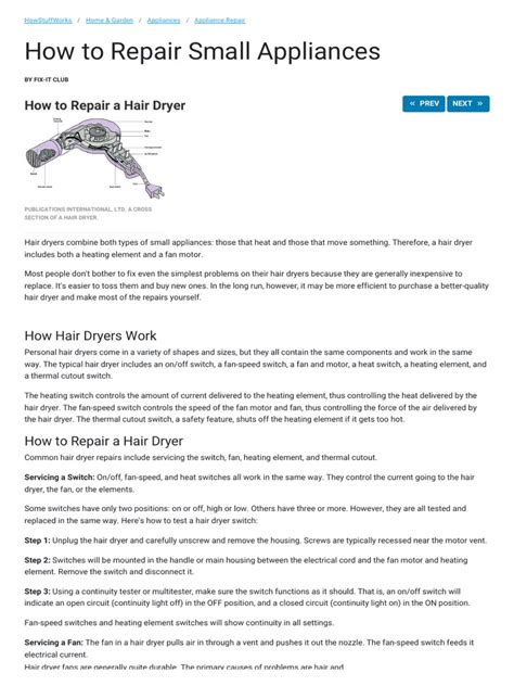 How To Repair A Hair Dryer - How To Repair Small Appliances - Tips and ...