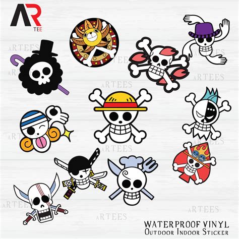 One piece Waterproof Sticker Outdoor Indoor sticker Anime lover design Luffy Strawhat Sticker ...