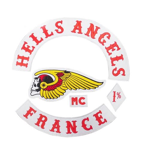 Original 16.6" Huge Hells Angels France Embroidered Iron On Patch Badge Applique For Biker Vest ...