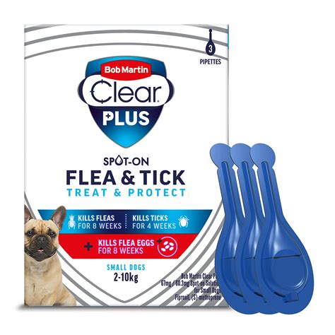 Buy Bob Martin Clear Plus Spot On Flea for Small Dogs (2-10kg) - Kills Fleas, Ticks, Lice and ...