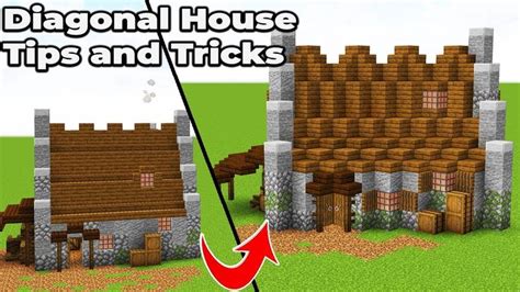 How to build a DIAGONAL house in Minecraft 1.14 | Minecraft house ...