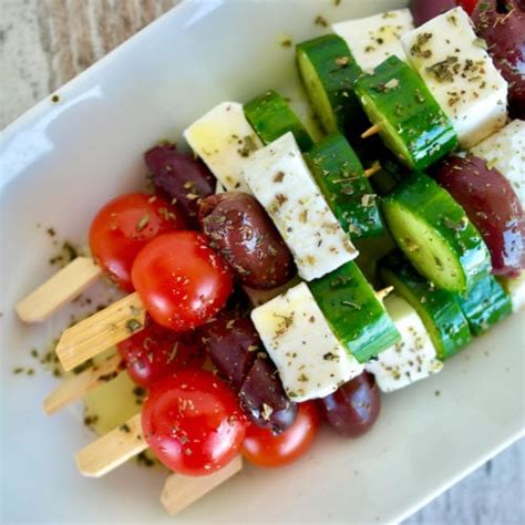 Greek Salad Skewers - OliveTomato.com