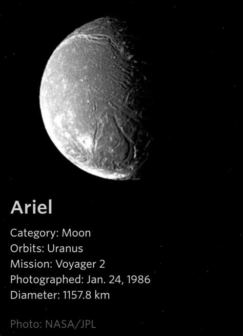 Ariel - a Uranus Moon | Uranus, Nasa universe, Space and astronomy