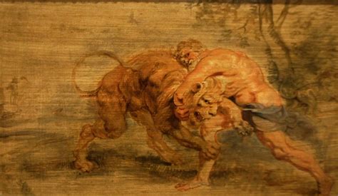 Hercules Strangling the Nemean Lion | Horoscope With Astrology