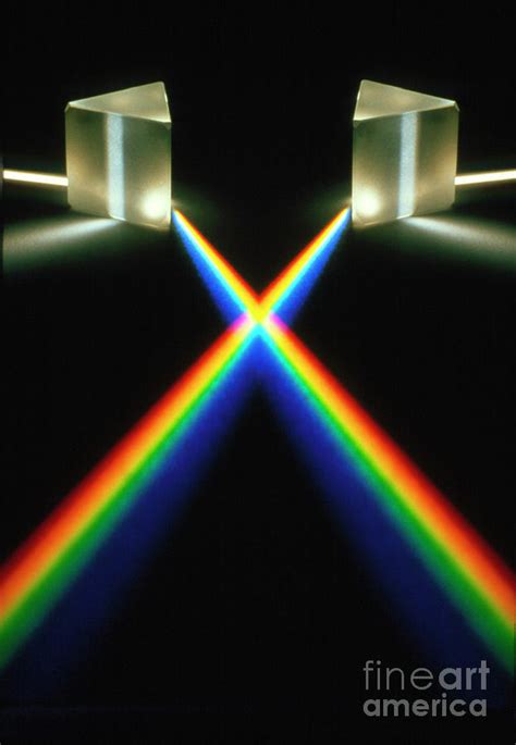 Prisms Splitting White Light Photograph by David Parker/science Photo Library - Fine Art America