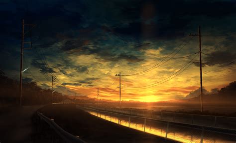 Anime Sunset City Wallpapers - Wallpaper Cave