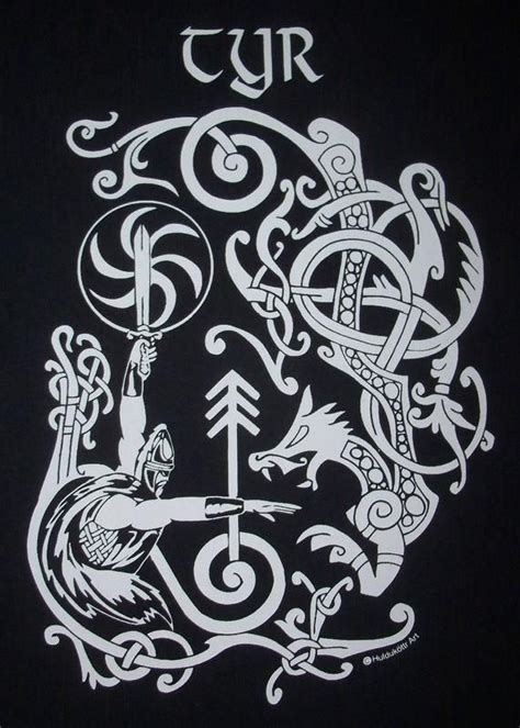 Tyr Norse Viking God Rune T-shirt WH - Etsy | Norse tattoo, Viking ...