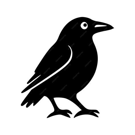 Premium Vector | Raven bird black silhouette vector illustration