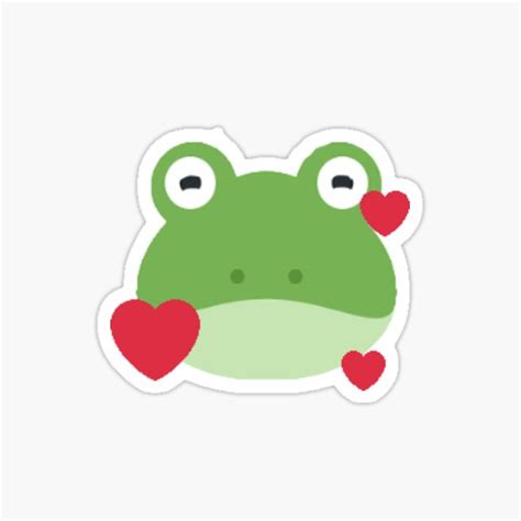 "frog love emoji (discord)" Sticker by vsadwitch | Redbubble