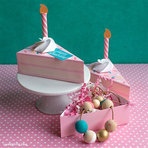 Birthday Cake Slice Box | Paper cake box, Cake slice boxes, Paper cake