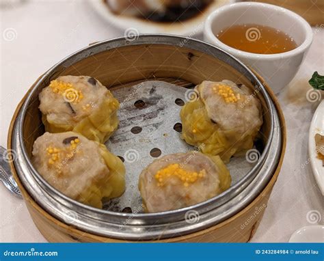 Sui Mai dim sum stock photo. Image of meat, lunch, fruit - 243284984