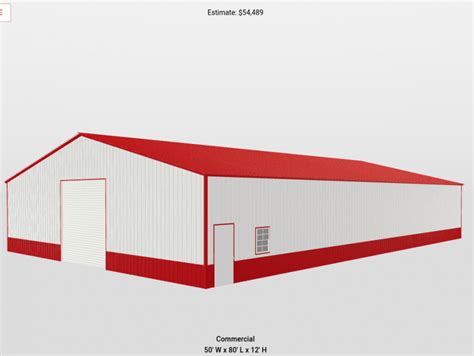 50'x80'x12' Commercial Metal Building | SE Texas Area Dealer | Shop ...