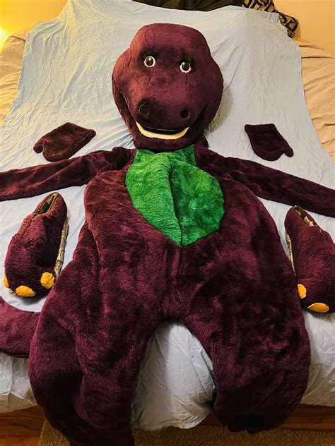 Vintage Barney Dinosaur Mascot Costume Full Suit 90s … - Gem