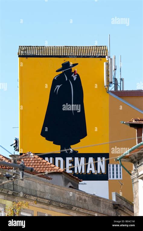 wall painting advertisement for sandeman port porto portugal Stock Photo - Alamy