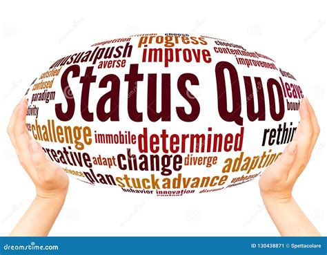 Status Quo Word Cloud Hand Sphere Concept Stock Illustration - Illustration of experience ...