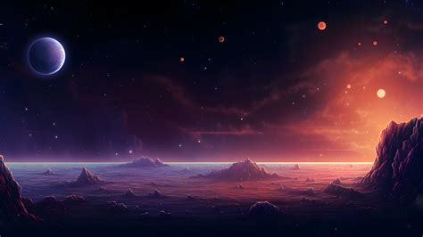 View from Desolate Planet Desktop Wallpaper - Space Wallpaper 4K