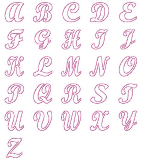 Satin Alli Alphabet from Embroidery Boutique | Lettering alphabet ...