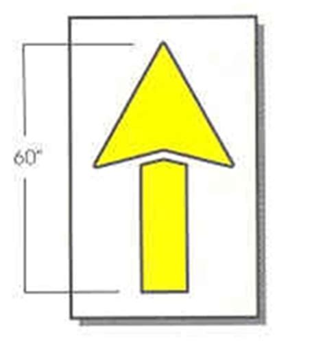 PARKING LOT ARROW STENCILS DEL Graphics, Inc.