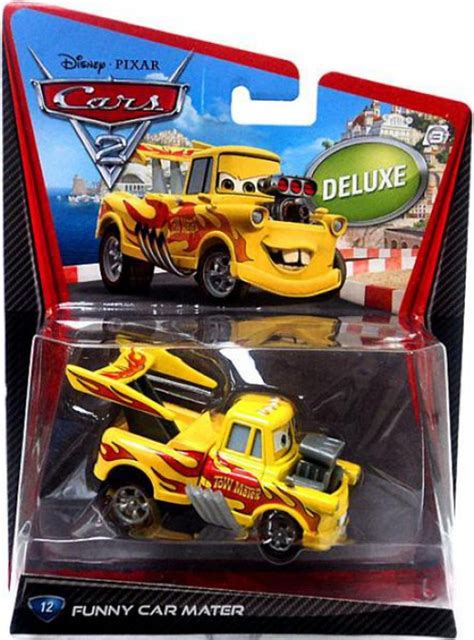 Disney Pixar Cars Cars 2 Deluxe Oversized Funny Car Mater 155 Diecast Car 12 Mattel Toys - ToyWiz