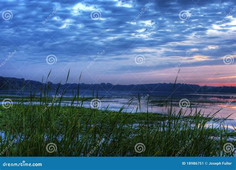 Morning sunrise on a Lake stock image. Image of ecology - 18986751