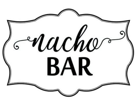 Free Printable Nacho Bar Sign Raspberry Swirls