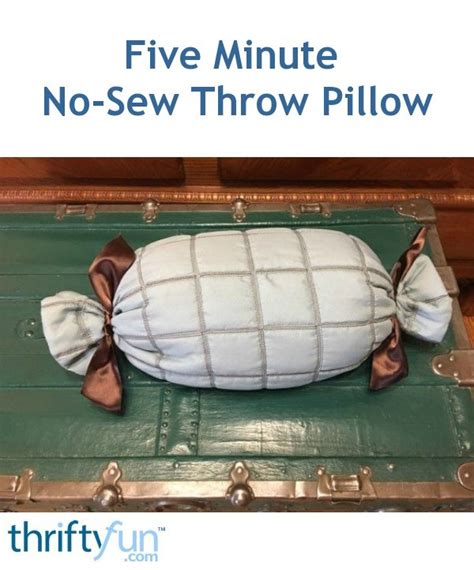 Five Minute No-Sew Throw Pillow | ThriftyFun