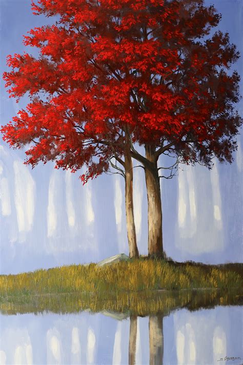 Reflecting Red Tree - An Oil Painting Lesson on DVD | Tim Gagnon Studio