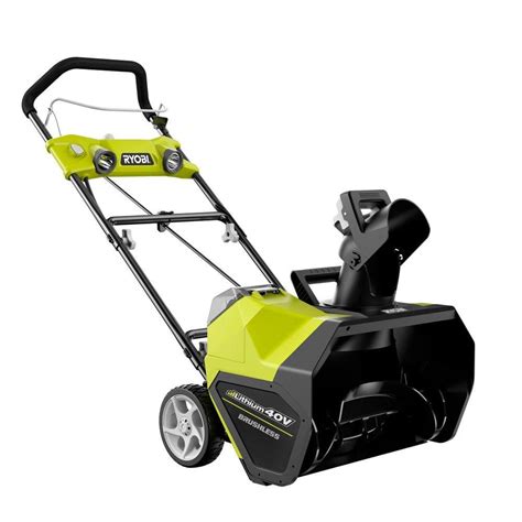 Ryobi Reconditioned 20 in. 40-Volt Brushless Cordless Electric Snow ...