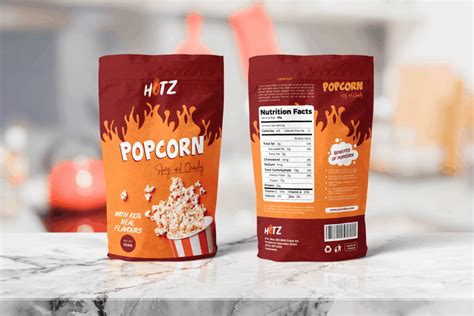 Packaging Template – Popcorn Spicy Snack – UI Creative