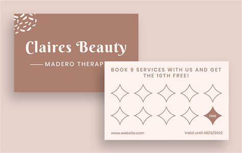 Free Elegant Floral Spa Studio Loyalty Card templates to design | Wepik