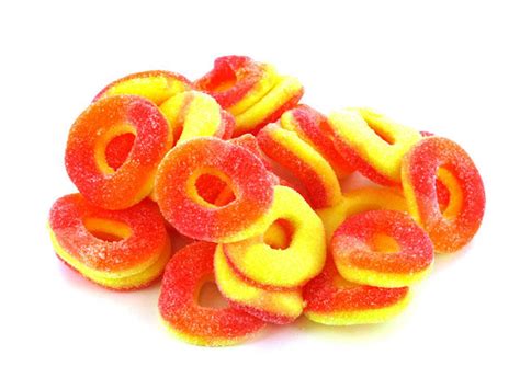 Peach Gummi Rings 5LB Bulk | bulkecandy.com – BulkECandy.com/SnackerzInc.