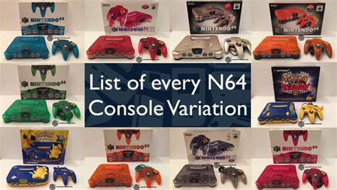 Cv Every Nintendo 64 Console Variation Complete Color List