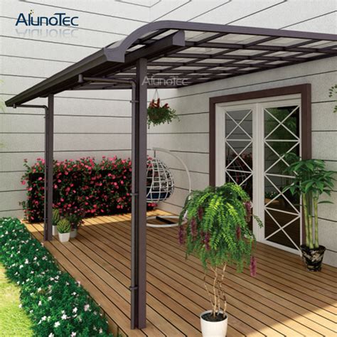 AlunoTec Wholesale Diy R Patio Cover Windows Polycarbonate Terrace Awning Waterproof Aluminium ...