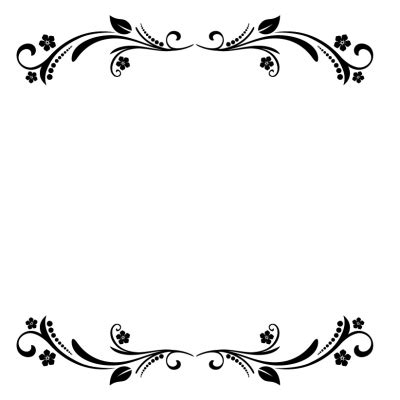 Border floral - Illustration - Swirls and ornaments - Design Elements - Stock Graphics