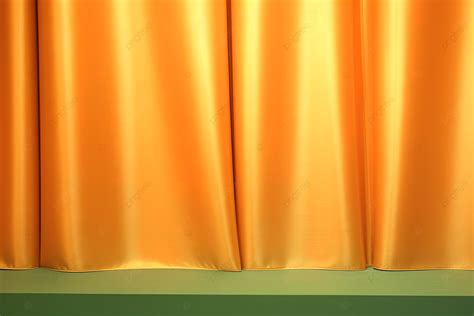 Yellow Curtain Fabric With Green Border Photo Background, Green, Shadow, Yellow Background Image ...