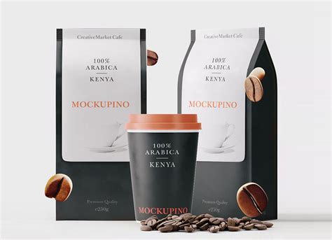 Free Paper Coffee Cup & Bag Packaging Mockup PSD Set - Good Mockups