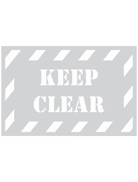 Safety Stencils - KEEP CLEAR STENCIL | eBay