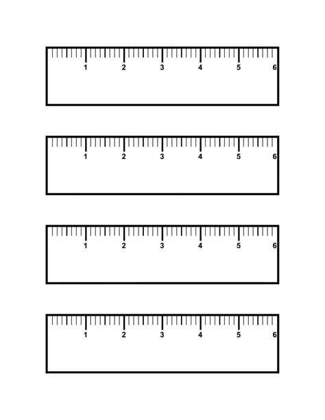 Blank Ruler Template For Kids | Printable Ruler, Ruler - Printable Ruler Actual Size