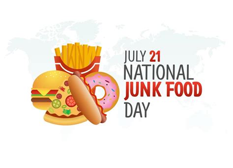 vector graphic of national junk food day good for national junk food day celebration. flat ...