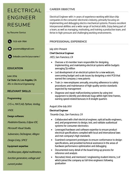 Electrical Engineer Resume Sample Template | SexiezPix Web Porn