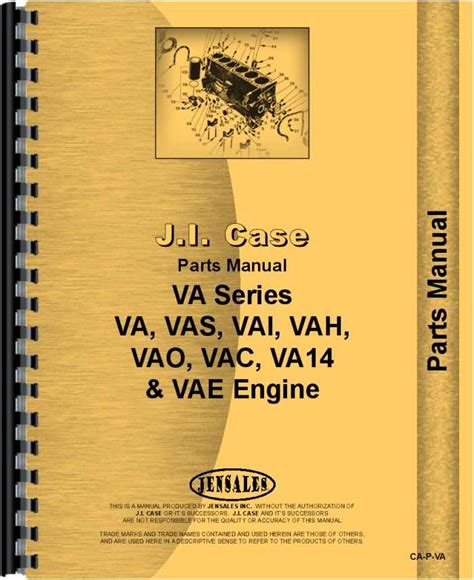 Case VAC Tractor Parts Manual