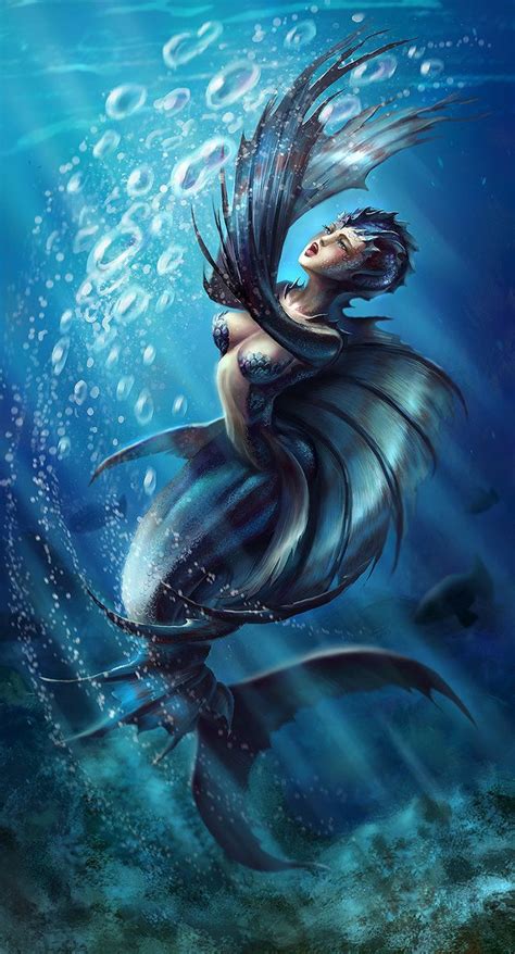 Mermaid by curlyhair on DeviantArt | Fantasy mermaids, Mermaid drawings ...