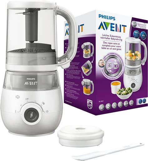 Philips Avent 4 in 1 COMBINED STEAMER AND BLENDER + RECIPE BOOKLET + 120ml STORAGE BOWL (SCF883 ...