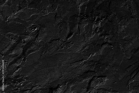 Seamless black rough concrete wall texture background. dark cement wall. grey plaster texture ...