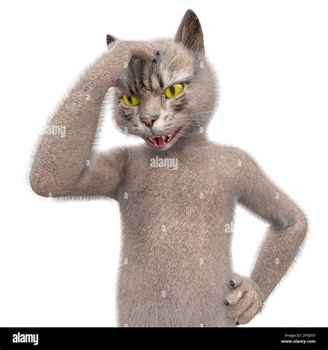 cat , 3d illustration Stock Photo - Alamy