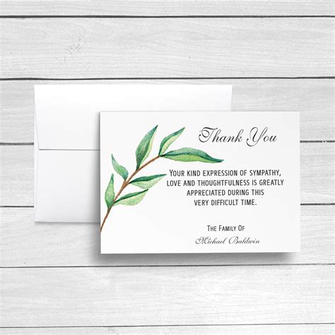 thank you sympathy cards free printable free printable - thank you card funeral template ...